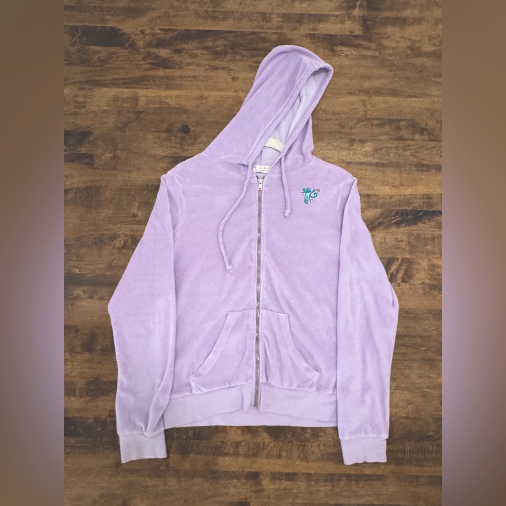 Roller Rabbit Lilac Zip-Up Hoodie Excellent condition.  Size M.
